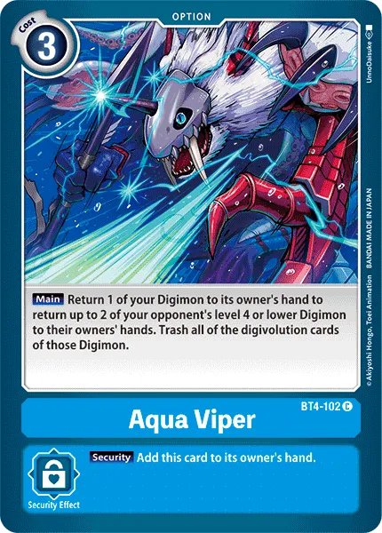 Aqua Viper &mdash; Digimon Card Game card
