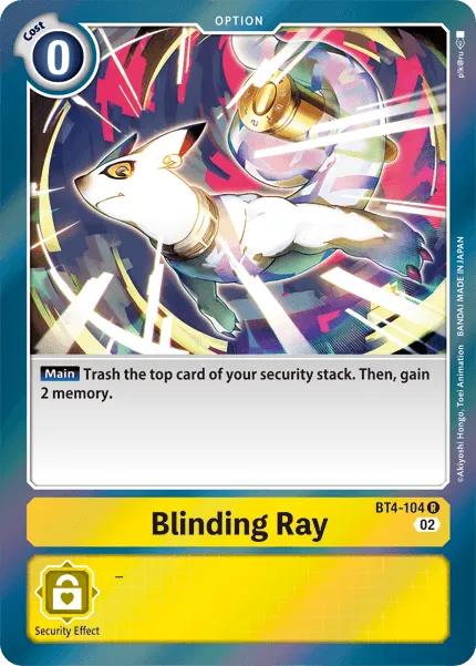 Blinding Ray &mdash; Digimon Card Game card