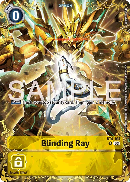 Blinding Ray &mdash; Digimon Card Game card