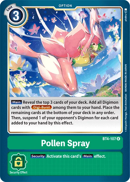 Pollen Spray &mdash; Digimon Card Game card