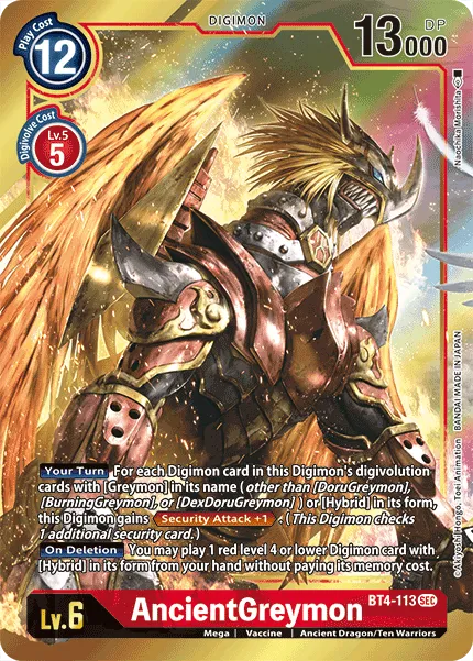 AncientGreymon &mdash; Digimon Card Game card