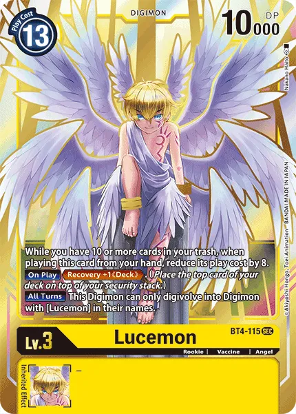 Lucemon &mdash; Digimon Card Game card