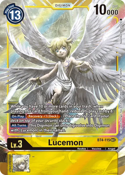 Lucemon &mdash; Digimon Card Game card