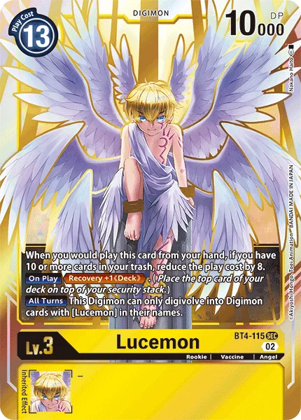 Lucemon &mdash; Digimon Card Game card