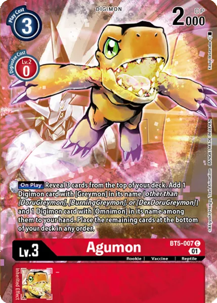 Agumon &mdash; Digimon Card Game card