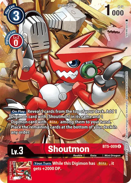 Shoutmon &mdash; Digimon Card Game card