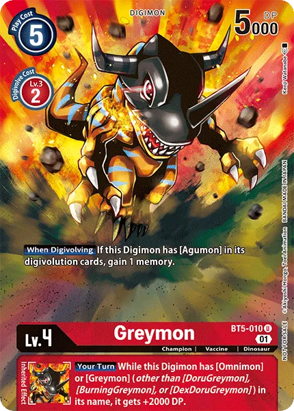 Greymon &mdash; Digimon Card Game card
