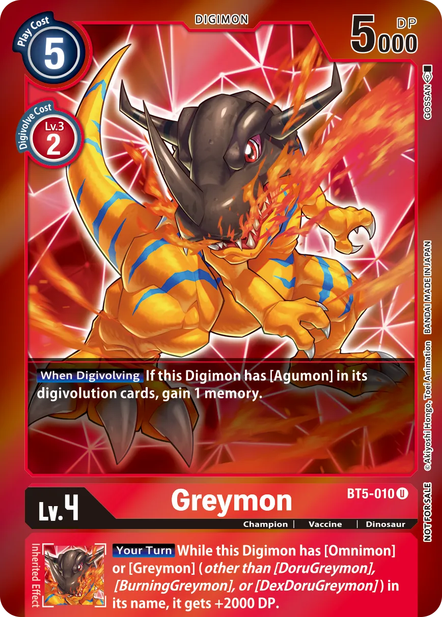 Greymon &mdash; Digimon Card Game card