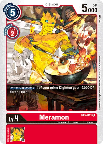 Meramon &mdash; Digimon Card Game card