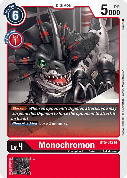 Monochromon &mdash; Digimon Card Game card