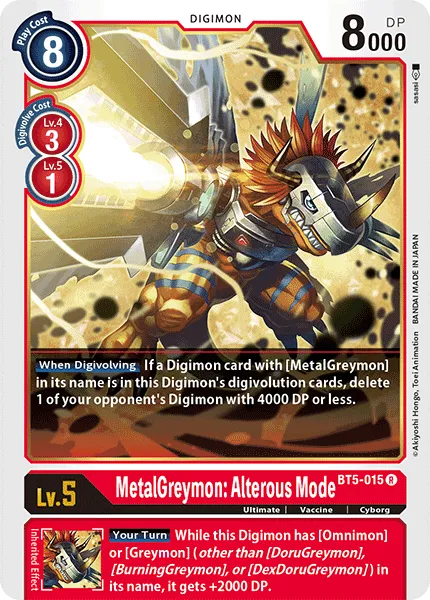 MetalGreymon: Alterous Mode &mdash; Digimon Card Game card