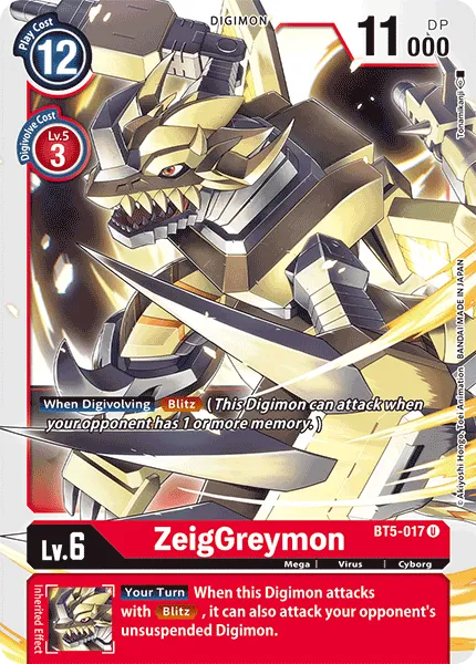 ZeigGreymon &mdash; Digimon Card Game card