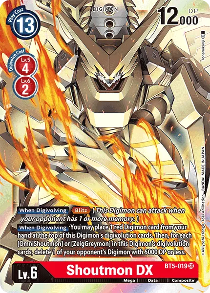 Shoutmon DX &mdash; Digimon Card Game card