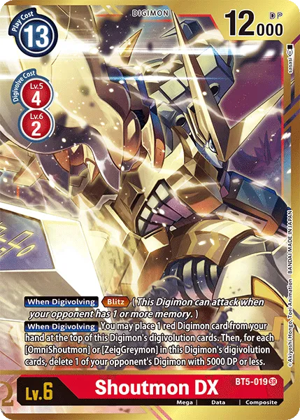 Shoutmon DX &mdash; Digimon Card Game card