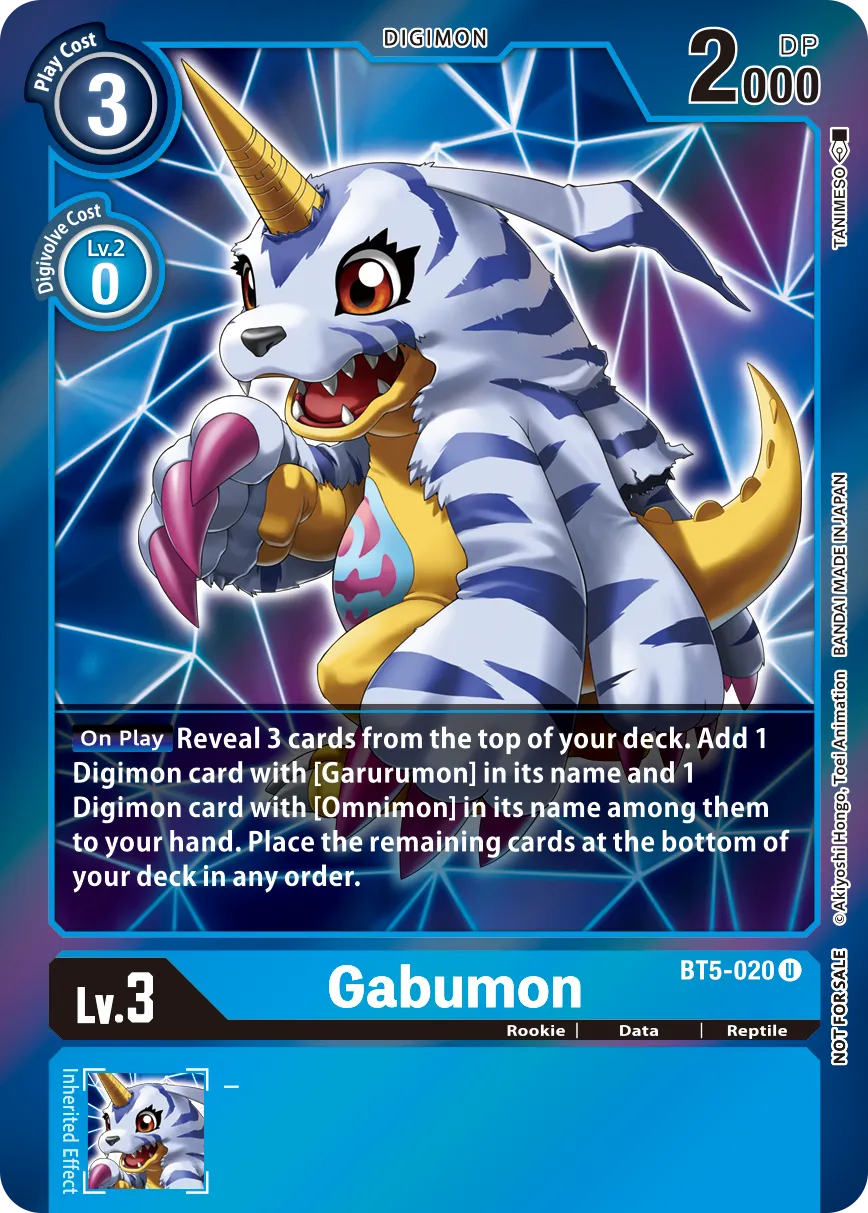 Gabumon &mdash; Digimon Card Game card