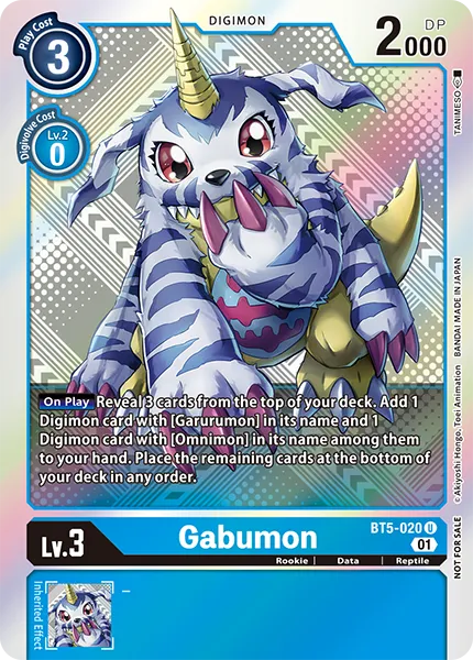 Gabumon &mdash; Digimon Card Game card