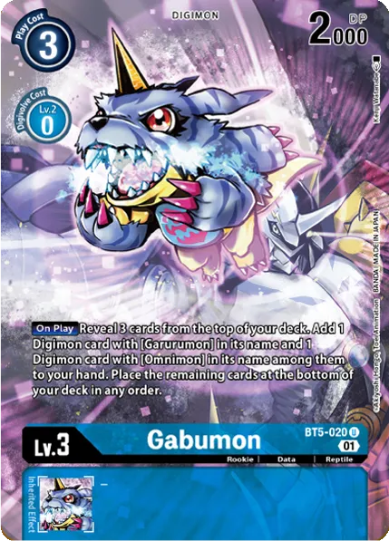Gabumon &mdash; Digimon Card Game card