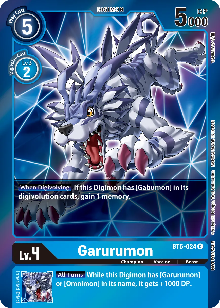 Garurumon &mdash; Digimon Card Game card