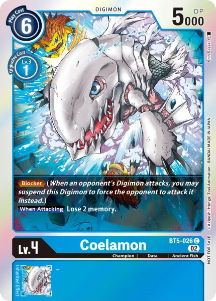 Coelamon &mdash; Digimon Card Game card