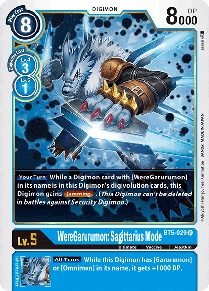 WereGarurumon: Sagittarius Mode &mdash; Digimon Card Game card