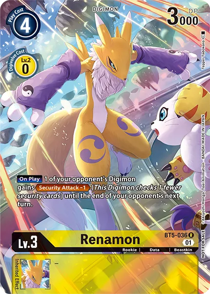 Renamon &mdash; Digimon Card Game card