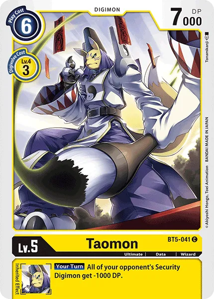 Taomon &mdash; Digimon Card Game card