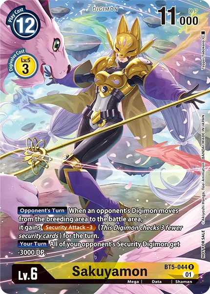 Sakuyamon &mdash; Digimon Card Game card
