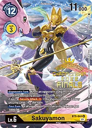 Sakuyamon &mdash; Digimon Card Game card