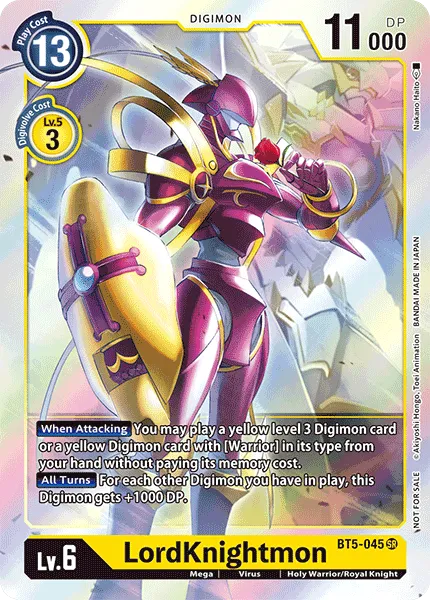 LordKnightmon &mdash; Digimon Card Game card
