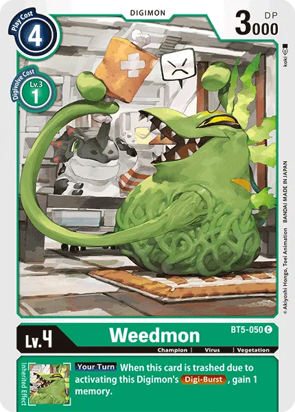 Weedmon &mdash; Digimon Card Game card