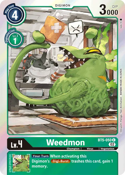 Weedmon &mdash; Digimon Card Game card