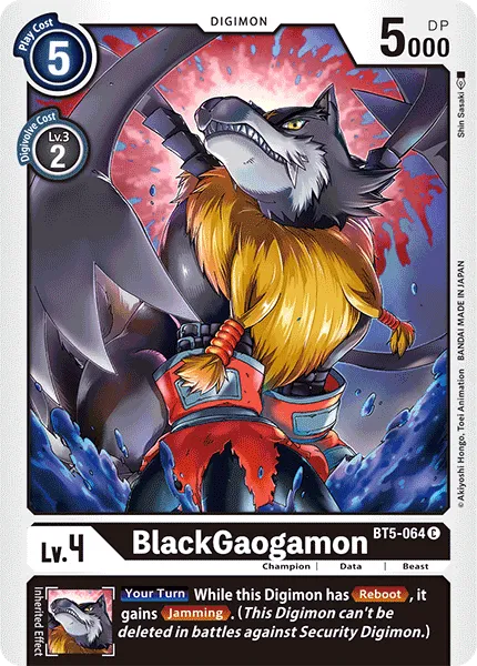 BlackGaogamon &mdash; Digimon Card Game card