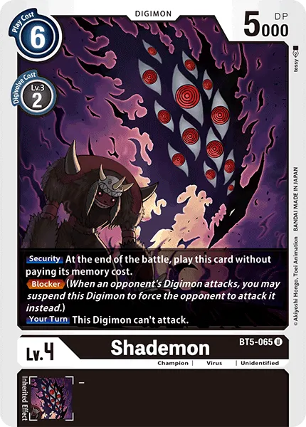 Shademon &mdash; Digimon Card Game card
