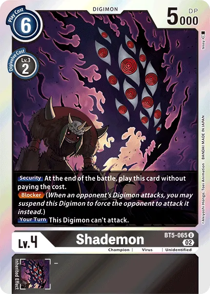 Shademon &mdash; Digimon Card Game card