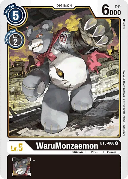 WaruMonzaemon &mdash; Digimon Card Game card