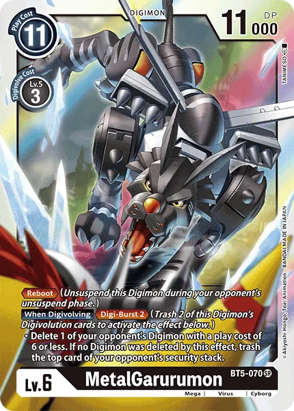 MetalGarurumon &mdash; Digimon Card Game card