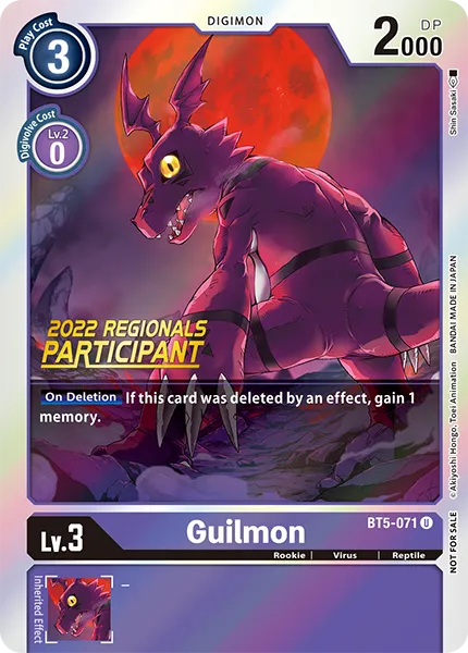 Guilmon &mdash; Digimon Card Game card