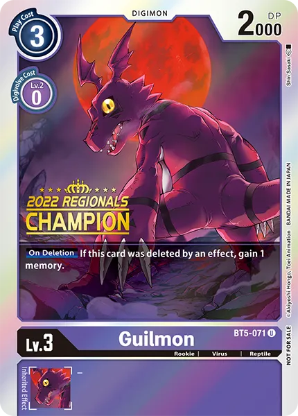 Guilmon &mdash; Digimon Card Game card