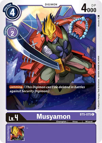 Musyamon &mdash; Digimon Card Game card
