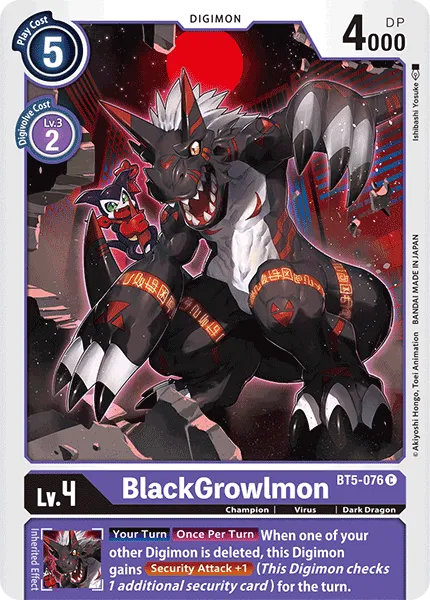 BlackGrowlmon &mdash; Digimon Card Game card