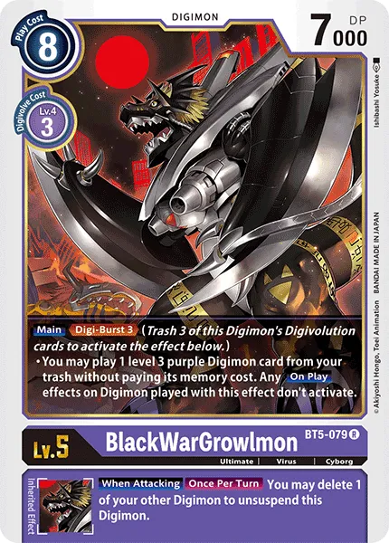 BlackWarGrowlmon &mdash; Digimon Card Game card
