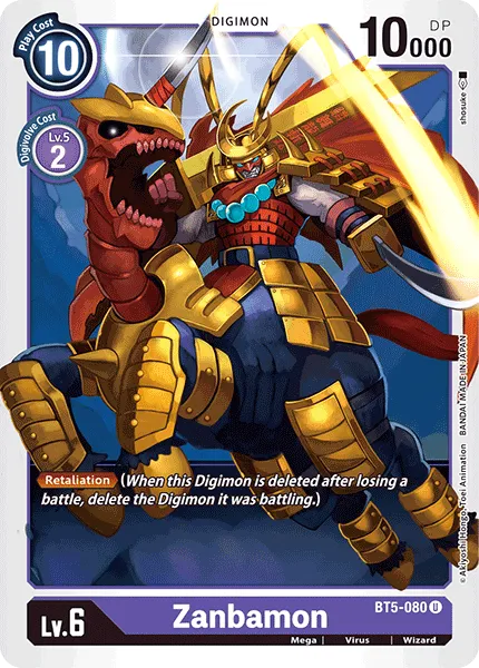 Zanbamon &mdash; Digimon Card Game card