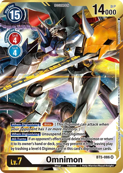 Omnimon &mdash; Digimon Card Game card