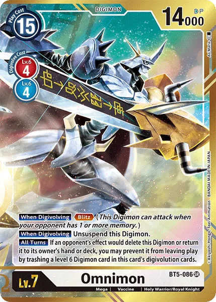Omnimon &mdash; Digimon Card Game card