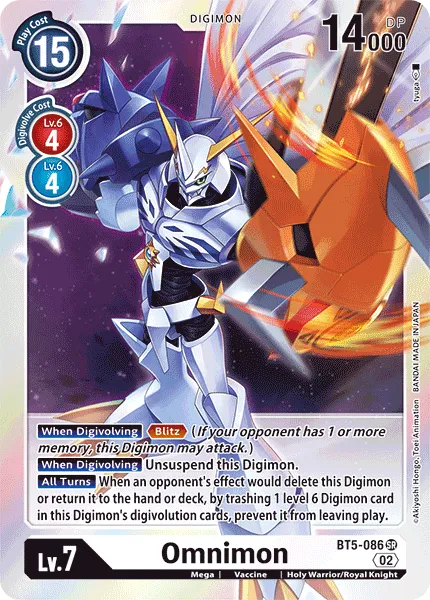 Omnimon &mdash; Digimon Card Game card