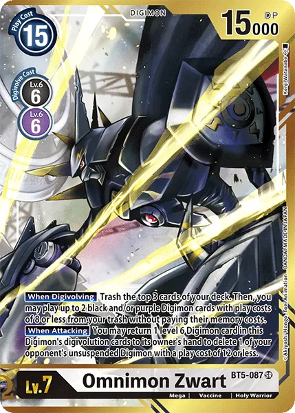 Omnimon Zwart &mdash; Digimon Card Game card
