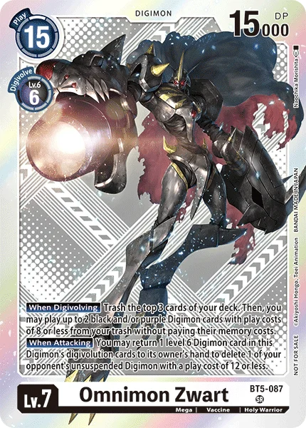 Omnimon Zwart &mdash; Digimon Card Game card