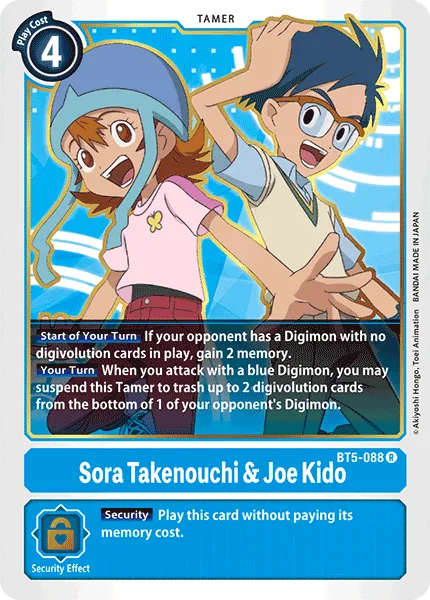 Sora Takenouchi & Joe Kido &mdash; Digimon Card Game card
