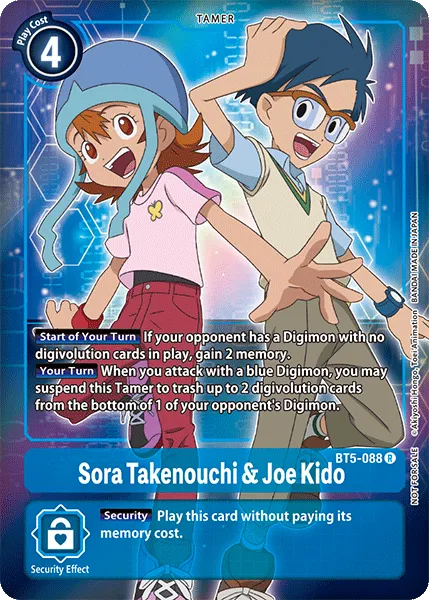 Sora Takenouchi & Joe Kido &mdash; Digimon Card Game card