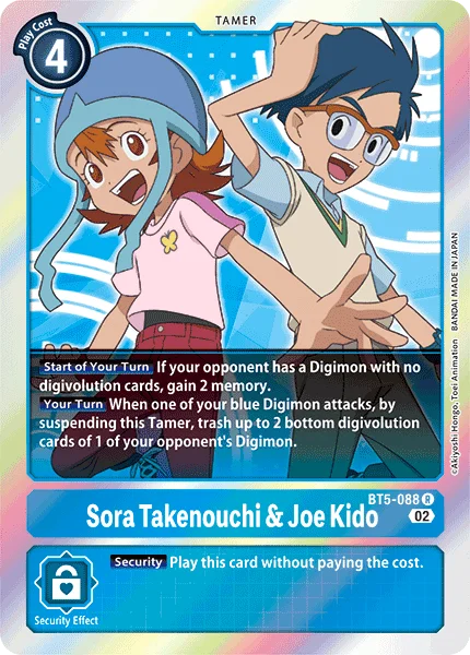 Sora Takenouchi & Joe Kido &mdash; Digimon Card Game card